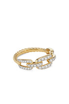 Stax Chain Link Diamond Ring, 18k Yellow Gold & Diamonds